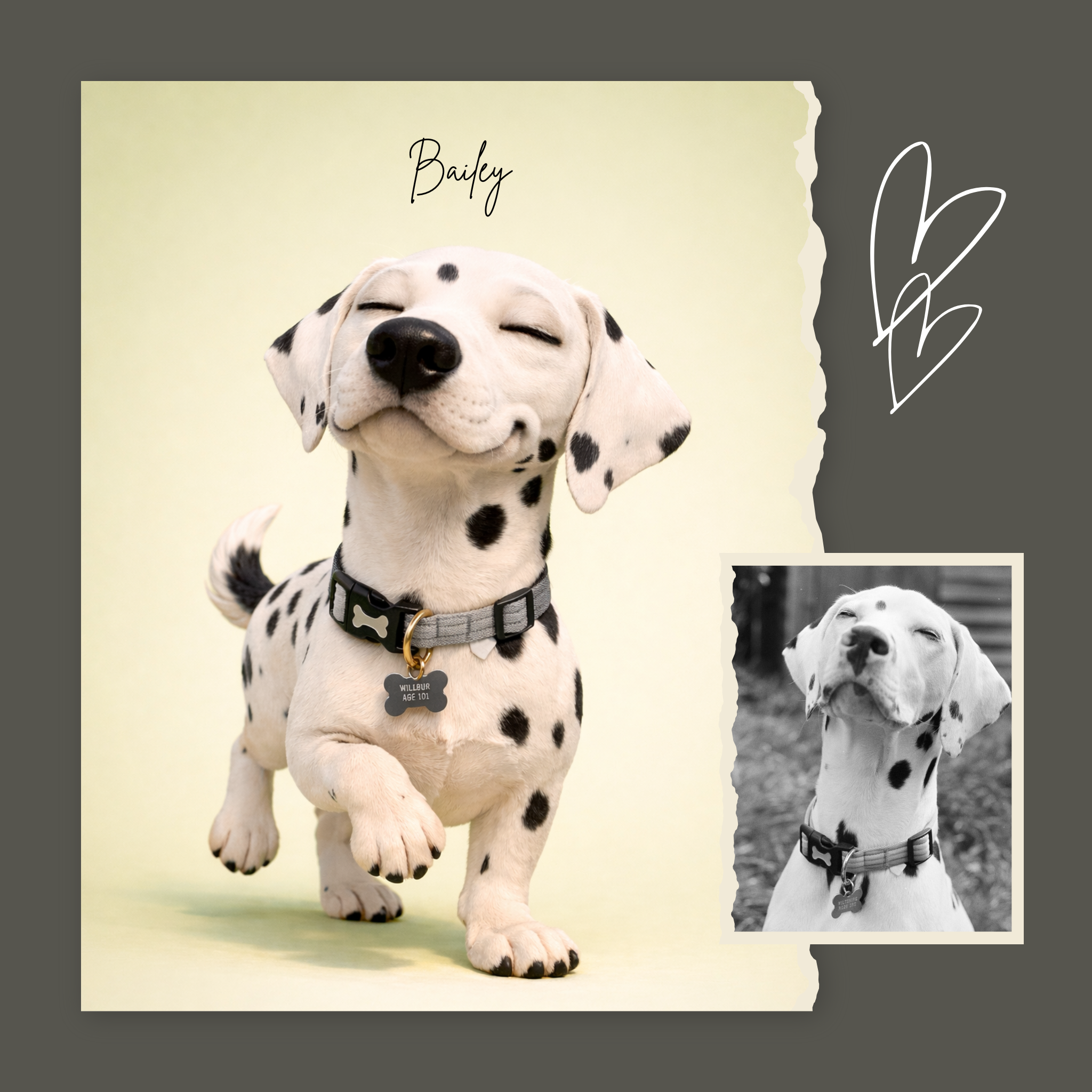 Custom Personalized Dog Cat Pet 3D Caricature Portrait Wall Art - Digital Downloads