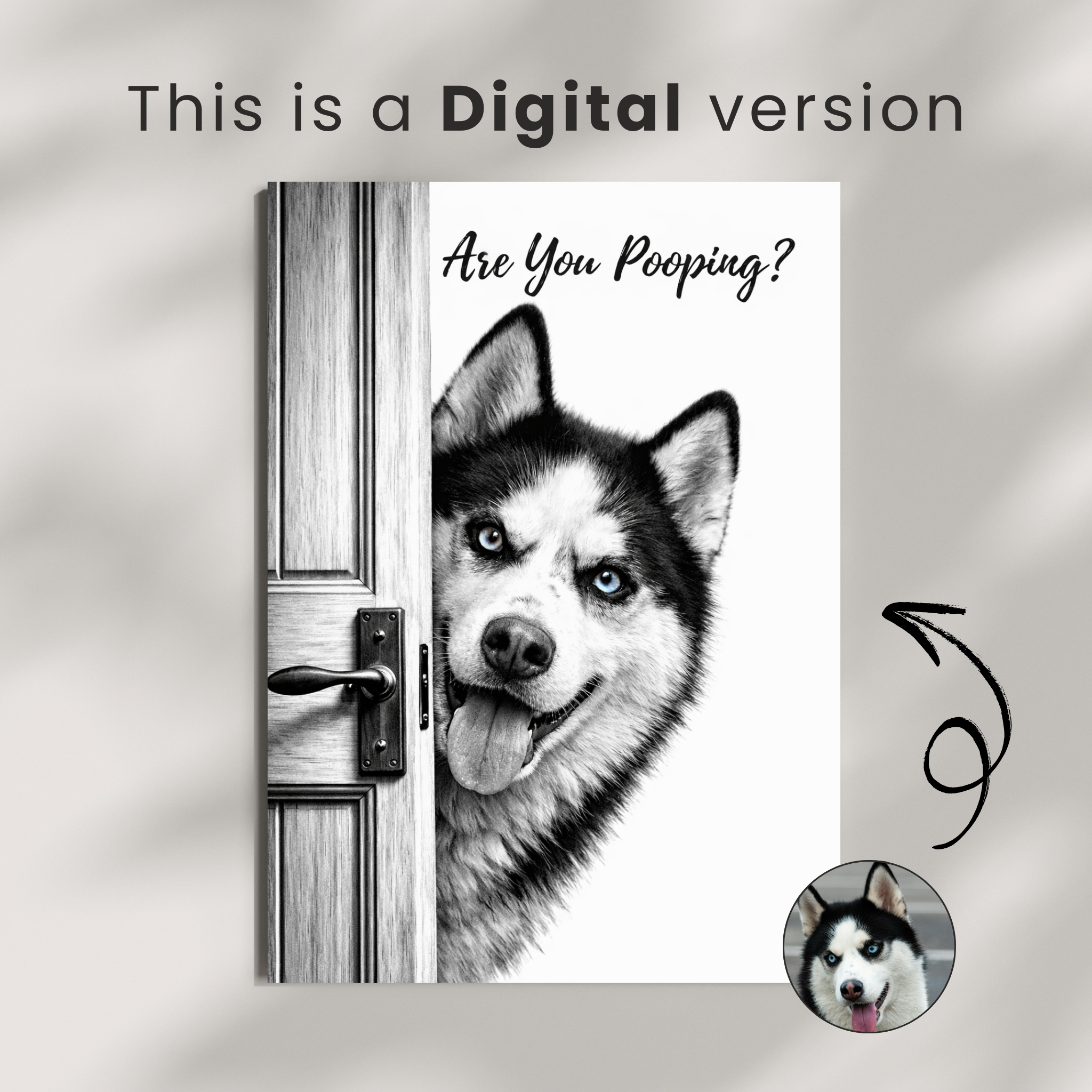 Custom Personalized Dog Cat Pet "Are You Pooping" Funny Wall Art - Digital Downloads