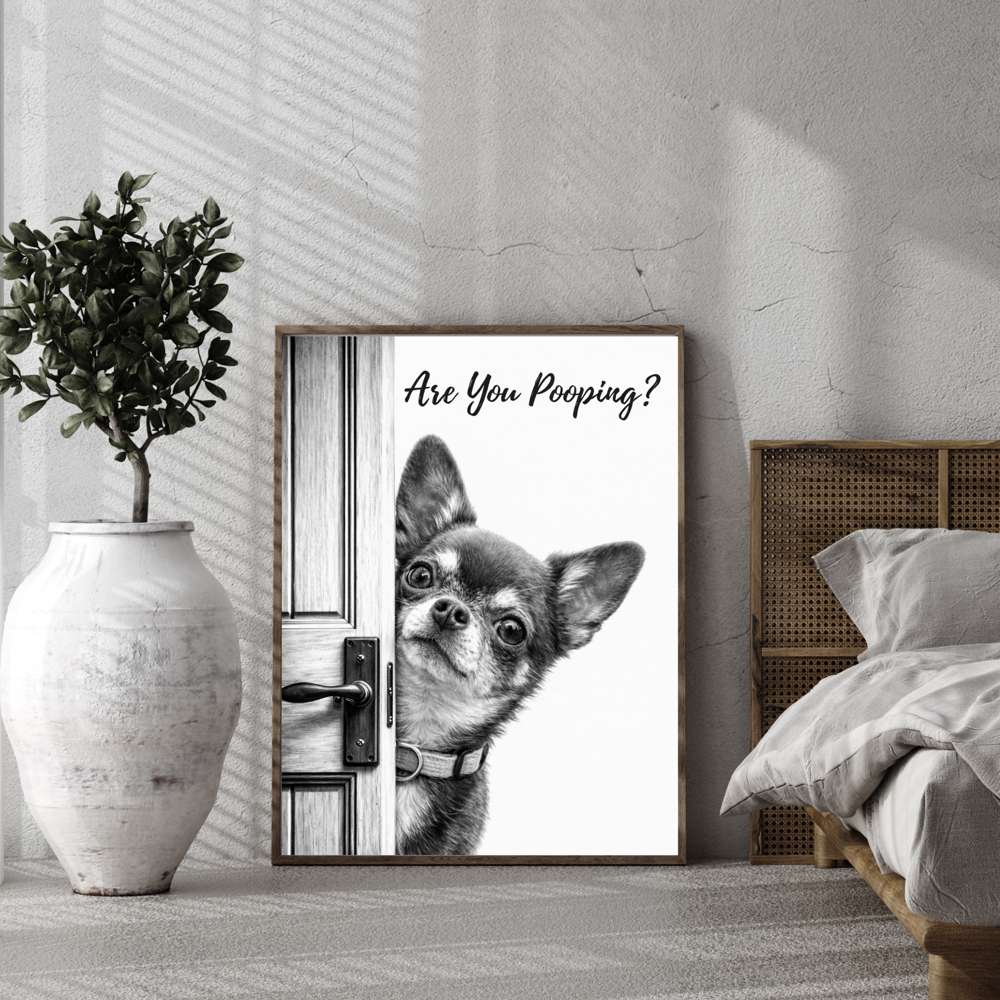 Custom Personalized Dog Cat Pet "Are You Pooping" Funny Wall Art - Digital Downloads