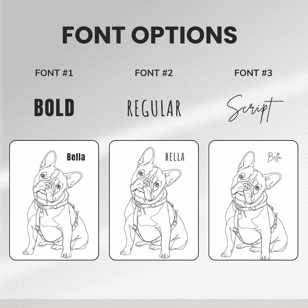 Custom Personalized Dog Cat Pet Line Art Portrait Wall Art - Digital Downloads