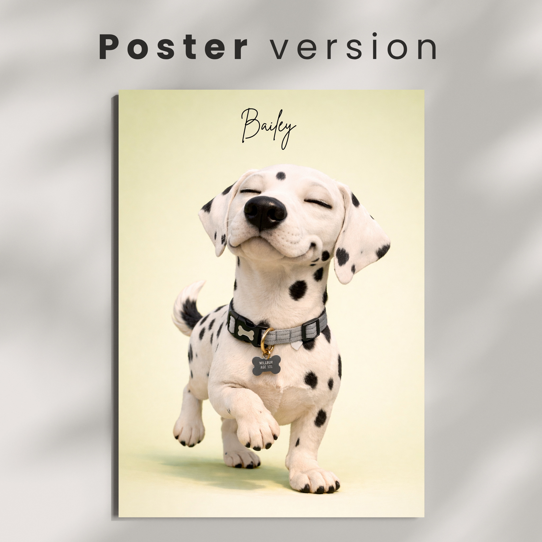 Custom Personalized Poster - Dog Cat Pet Photo to Art 3D Caricature Portrait