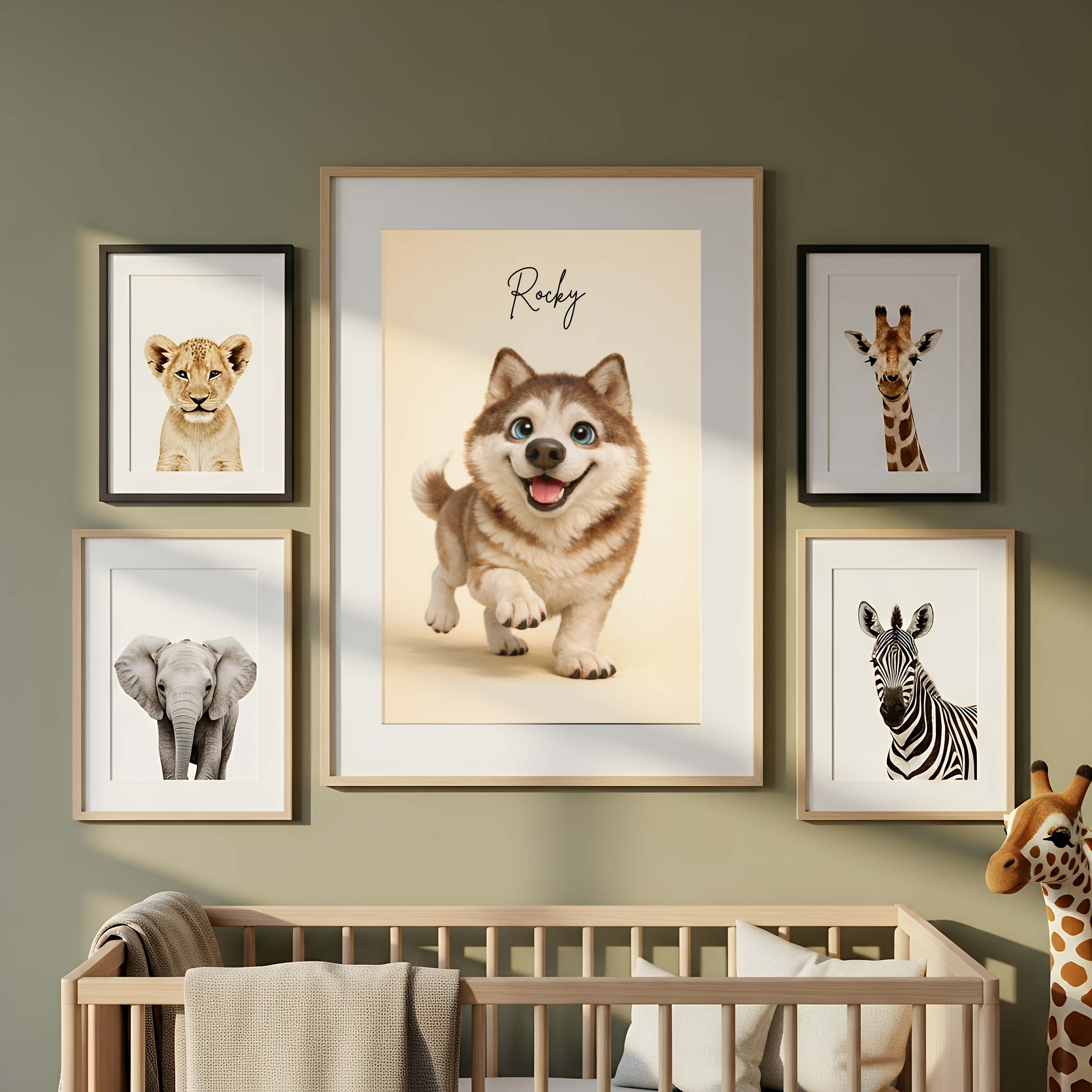 Custom Personalized Poster - Dog Cat Pet Photo to Art 3D Caricature Portrait