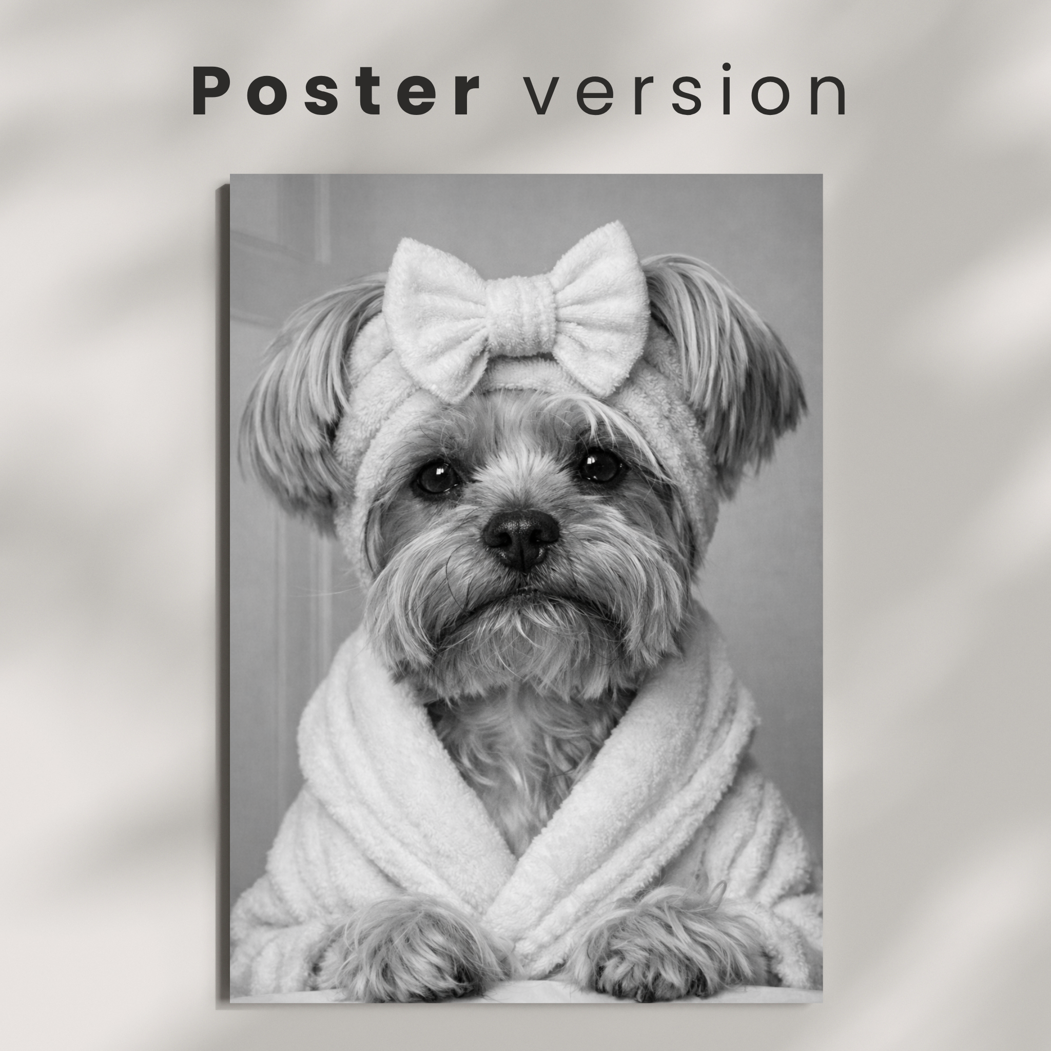 Custom Personalized Poster - Dog Cat Pet Photo to Bathroom Portrait Art