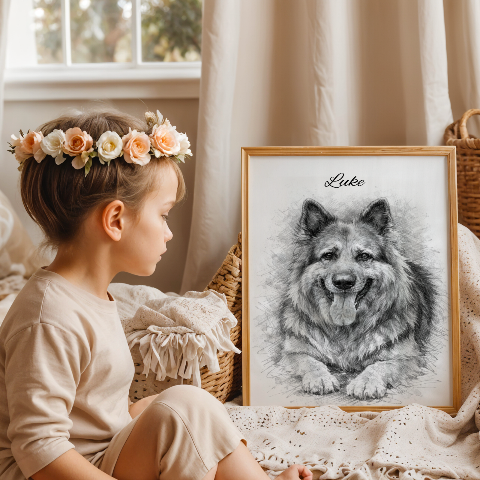 Custom Personalized Poster - Dog Cat Pet Sketch Art From The Photo